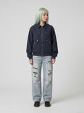 DAXUEN Distressed wide-leg jeans with camouflage pattern — model photo