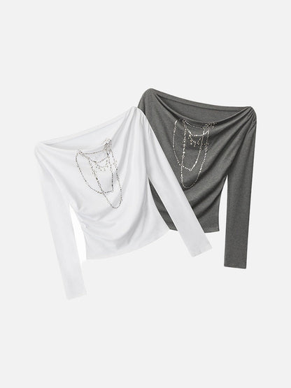 DAXUEN faded dark charcoal layered graphic tee