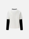 DAXUEN black distressed collegiate graphic layered t-shirt