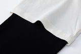 DAXUEN black distressed collegiate graphic layered t-shirt