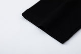 DAXUEN black distressed collegiate graphic layered t-shirt