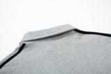 DAXUEN navy blue long-sleeve polo with distressed collegiate graphic
