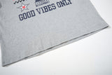 DAXUEN navy blue long-sleeve polo with distressed collegiate graphic