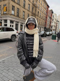DAXUEN Distressed oversized crew neck t-shirt — model photo