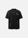 DAXUEN Distressed oversized crew neck t-shirt