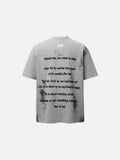 DAXUEN Distressed oversized crew neck t-shirt
