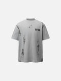 DAXUEN Distressed oversized crew neck t-shirt