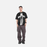 DAXUEN Distressed graphic oversized T-shirt