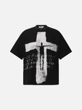 DAXUEN Distressed graphic oversized T-shirt