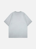 DAXUEN Distressed cross patch short-sleeved T-shirt