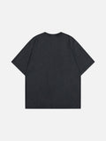 DAXUEN Distressed cross patch short-sleeved T-shirt