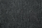 DAXUEN dark grey distressed cable knit sweater