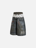 DAXUEN Away End Double Waist Denim Shorts