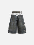 DAXUEN Away End Double Waist Denim Shorts
