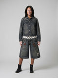 DAXUEN Away End Double Waist Denim Shorts