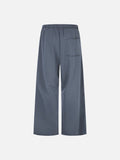 DAXUEN dark grey wide-leg pants with circular embellishments