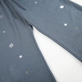 DAXUEN dark grey wide-leg pants with circular embellishments