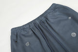 DAXUEN dark grey wide-leg pants with circular embellishments