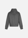 DAXUEN dark grey distressed dual-figure graphic zip hoodie