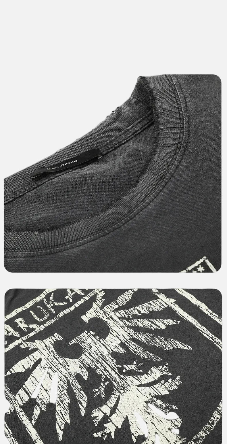 Distressed Eagle Graphic Sweatshirt