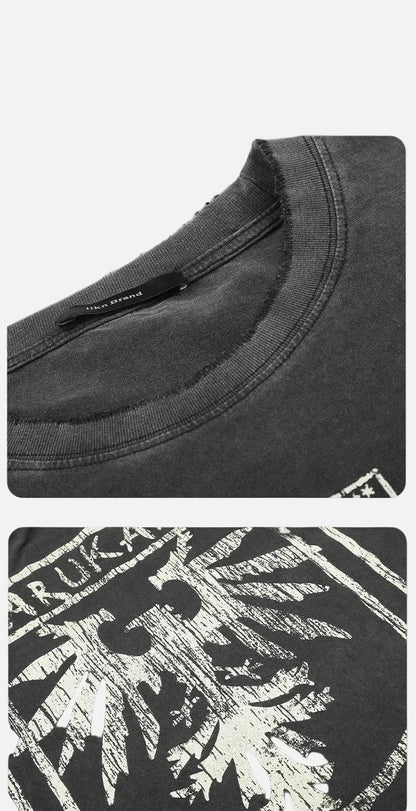 Distressed Eagle Graphic Sweatshirt