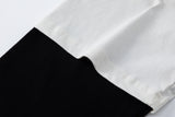 DAXUEN black distressed face graphic faux-layered long-sleeve t-shirt