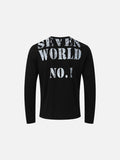 Distressed Face Graphic Long Sleeve T-Shirt