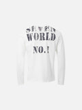 Distressed Face Graphic Long Sleeve T-Shirt