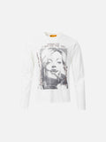 Distressed Face Graphic Long Sleeve T-Shirt