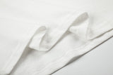 DAXUEN white t-shirt with distressed face graphic