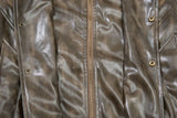 DAXUEN distressed faux leather bomber jacket