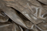DAXUEN distressed faux leather bomber jacket