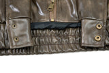 DAXUEN distressed faux leather bomber jacket