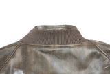 DAXUEN distressed faux leather bomber jacket