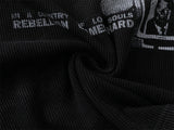 DAXUEN black distressed figures graphic long sleeve t-shirt