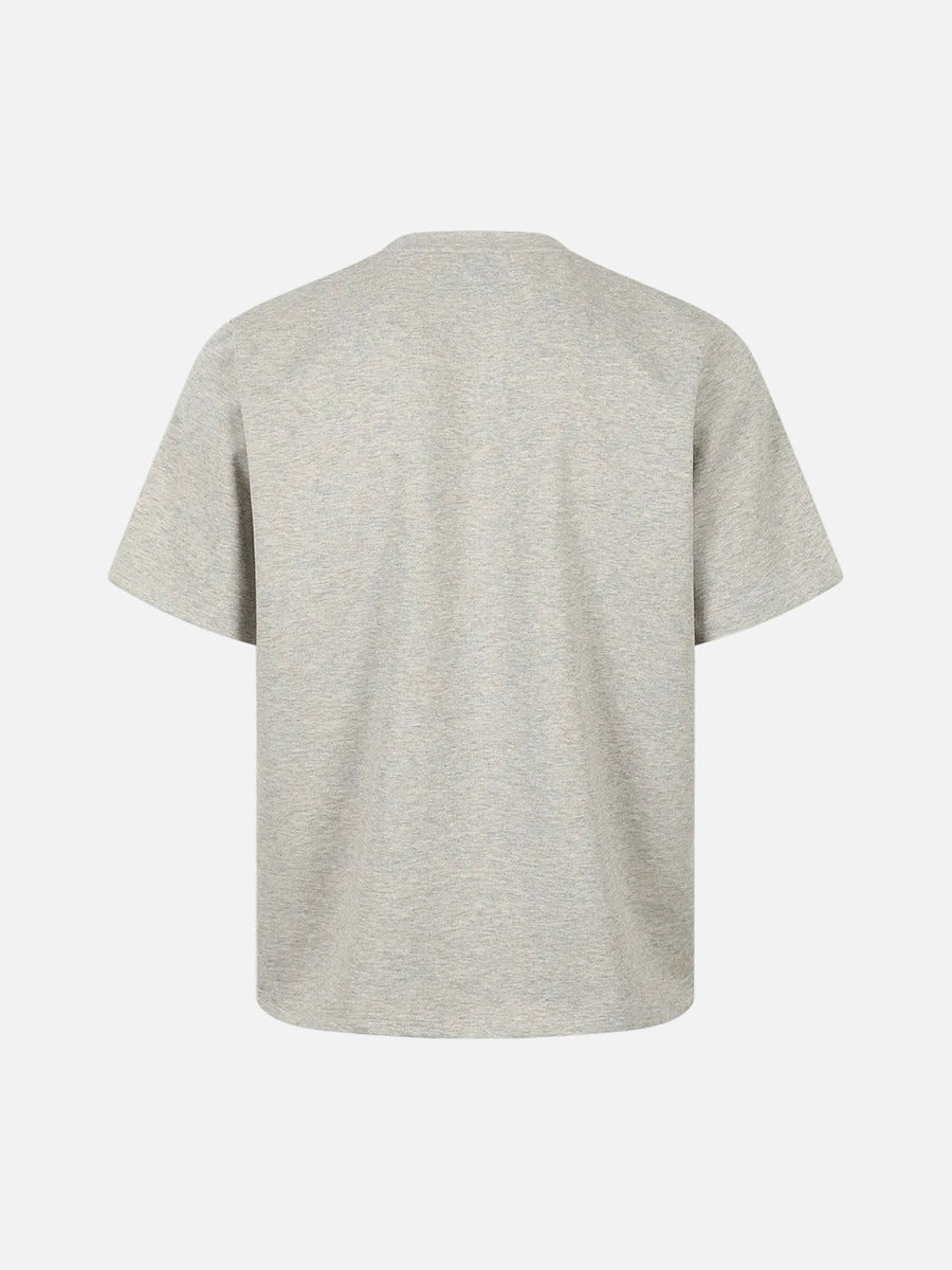 DAXUEN Light grey heathered crew neck T-shirt with graphic