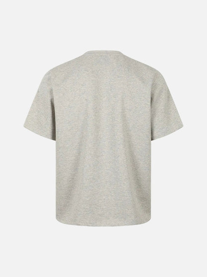 DAXUEN Light grey heathered crew neck T-shirt with graphic