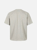 DAXUEN Light grey heathered crew neck T-shirt with graphic