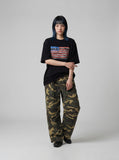 DAXUEN Distressed Flag Graphic T-Shirt | DAXUEN — model photo