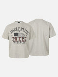 DAXUEN Light grey heathered crew neck T-shirt with graphic