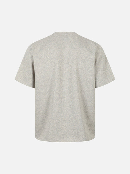 DAXUEN Light grey heathered crew neck T-shirt with graphic