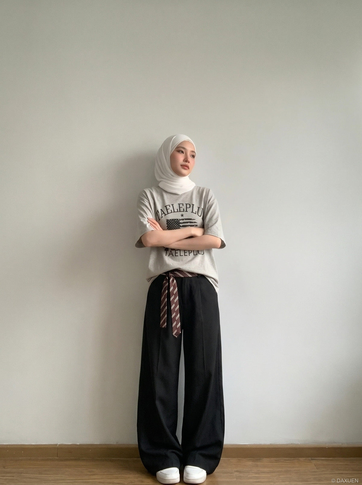 DAXUEN distressed-flag-graphic-t-shirt-2 — model photo