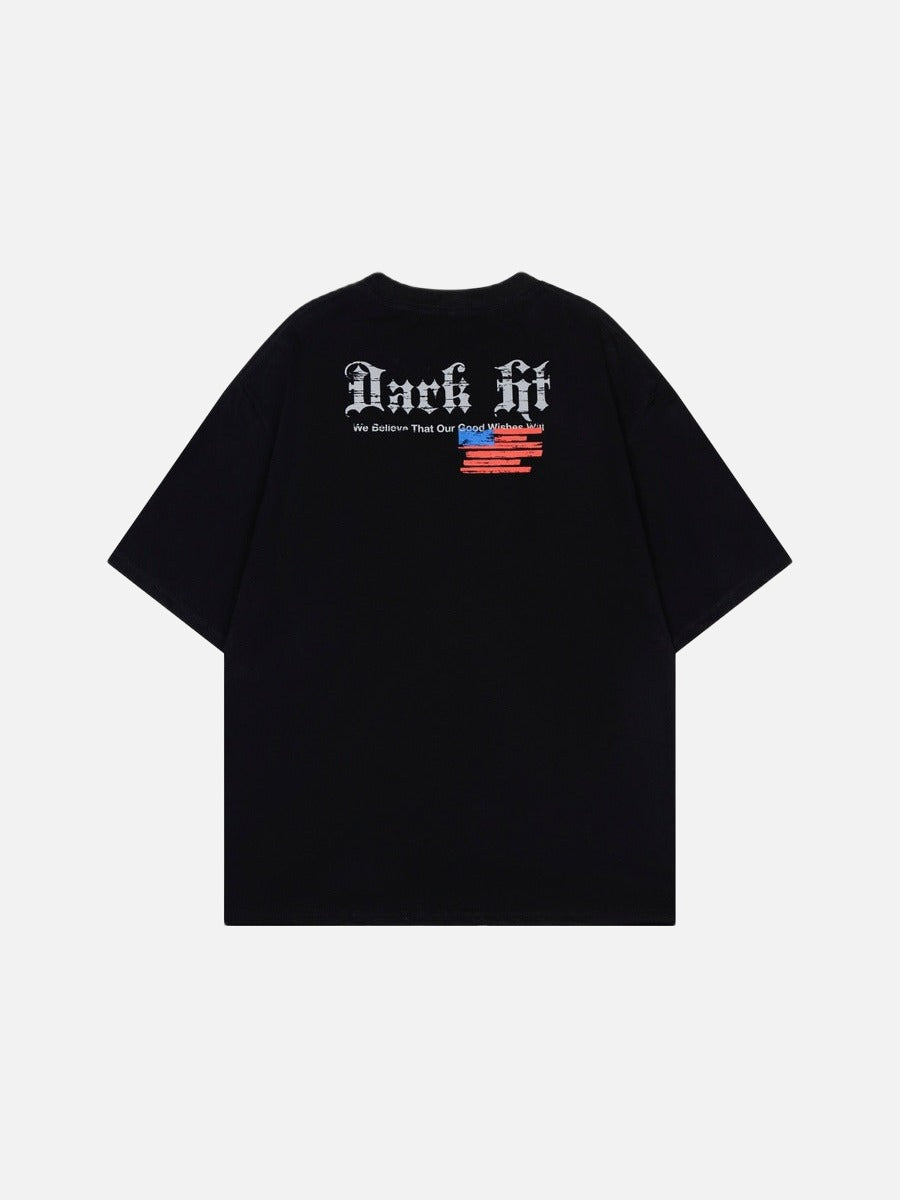 DAXUEN Loose-fit short-sleeved T-shirt with graphic design