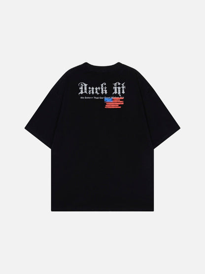 DAXUEN Loose-fit short-sleeved T-shirt with graphic design