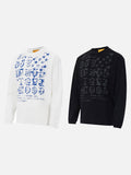 DAXUEN white distressed gothic graphic long-sleeve t-shirt