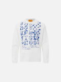 DAXUEN white distressed gothic graphic long-sleeve t-shirt