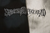 DAXUEN light grey distressed gradient gothic wordmark t-shirt