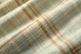 DAXUEN beige and blue gradient plaid button-up shirt