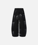 DAXUEN Distressed graffiti wide-leg sweatpants