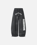 DAXUEN Distressed graffiti wide-leg sweatpants